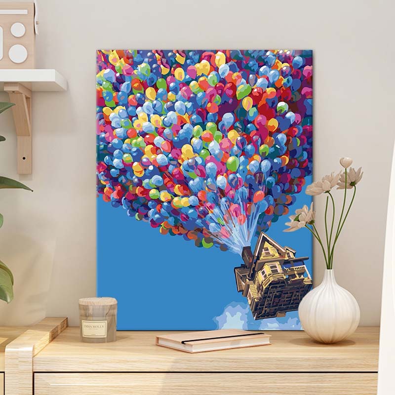 Digital oil painting cartoon character diy Decompression hand painted hand painted color acrylic animation set decorative painting wholesale
