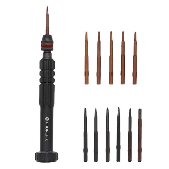 Aluminum alloy screwdriver mobile phone motherboard repair tool one-word triangle five-star cross screwdriver screwdriver head suit