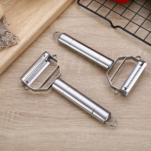 Factory spot stainless steel double-head grater multifunctional peeler two-in-one fruit peeler potato melon Shaver