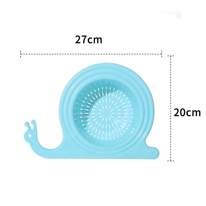 Cross-border Small Snail Draining Basket Saddle-type Sink Hanging Dry and Wet Separation Non-perforated Fruit and Vegetable Draining Basket Draining Basket