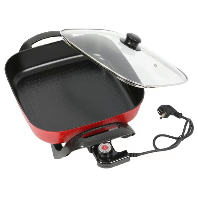 Multi-functional Four-square Pot Korean-style Electric Hot Pot Household Electric Hot Pot Integrated Pot Xianke Cooking Pot Gift Electric Wok