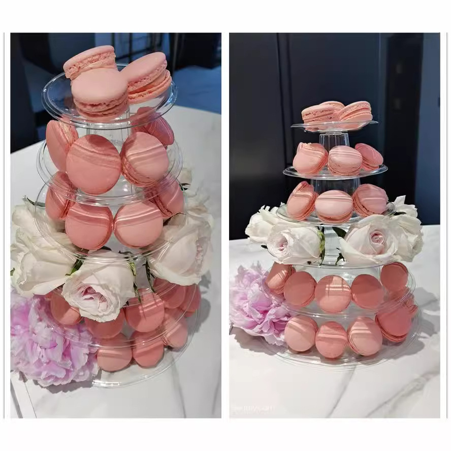 6-layer Macaron Display Rack 10-layer Cake Display Rack Round Plastic Cake Tower Wedding Cake Placement Rack