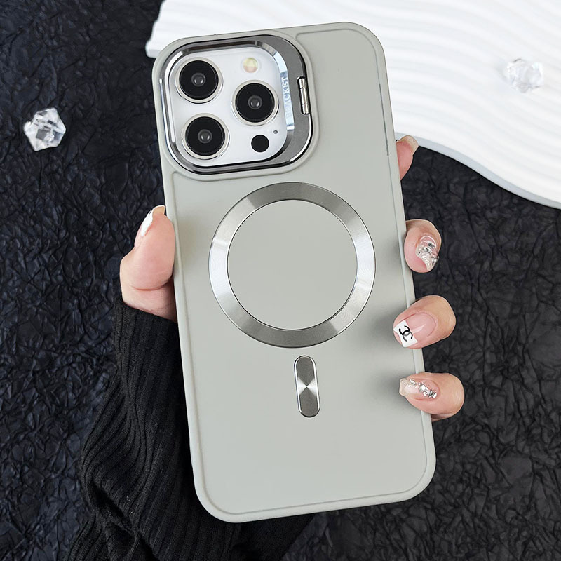 適用iPhone15Promax液態鏡頭支架磁吸手機殼蘋果14鏡頭膜保護套13