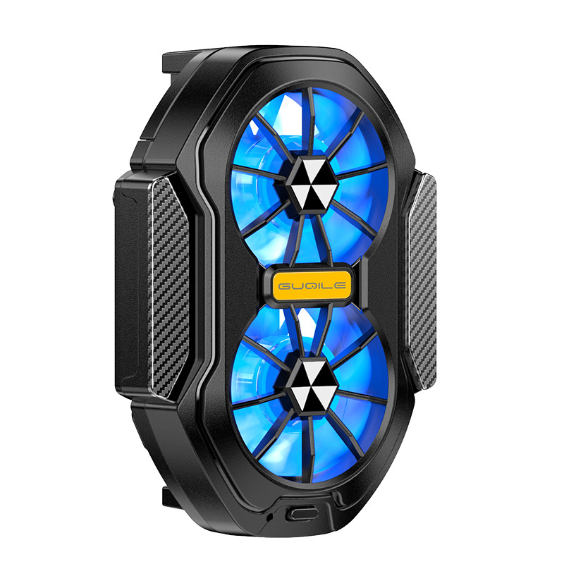 2024 new FS01 dual fan air-cooled charging mobile phone radiator game cooling back clip wireless silent spot