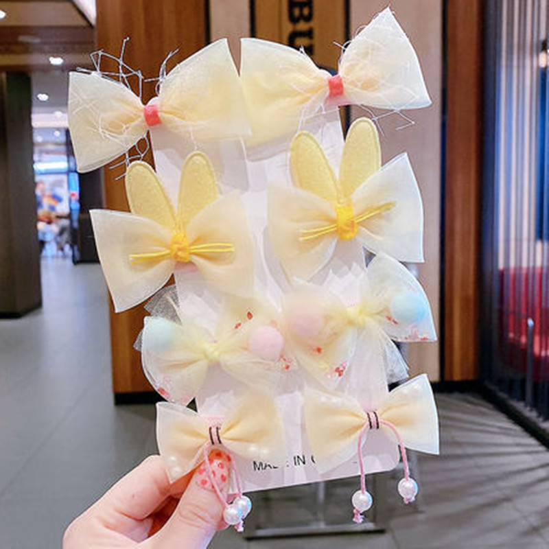 Épingle à cheveux pour enfants, jolie princesse coréenne, nœud, accessoires pour cheveux, frange de bébé, pince à cheveux cassée, pince à cheveux pour filles_voghion.com