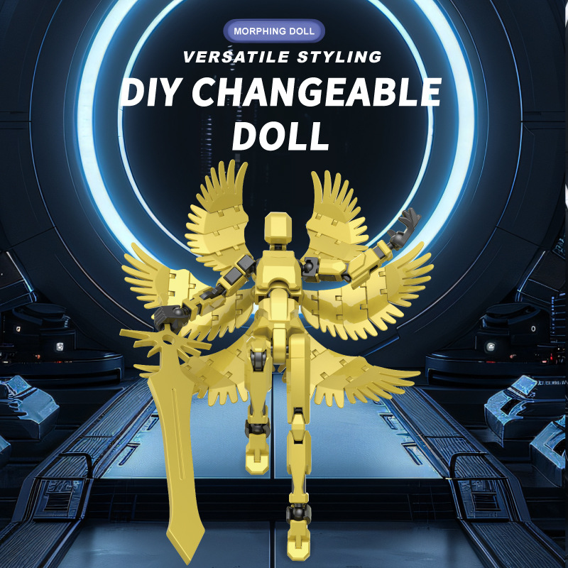 3D printing of the sixth generation dummy lucky 13 multi-joint movable figure hand-made DIY assembly toys