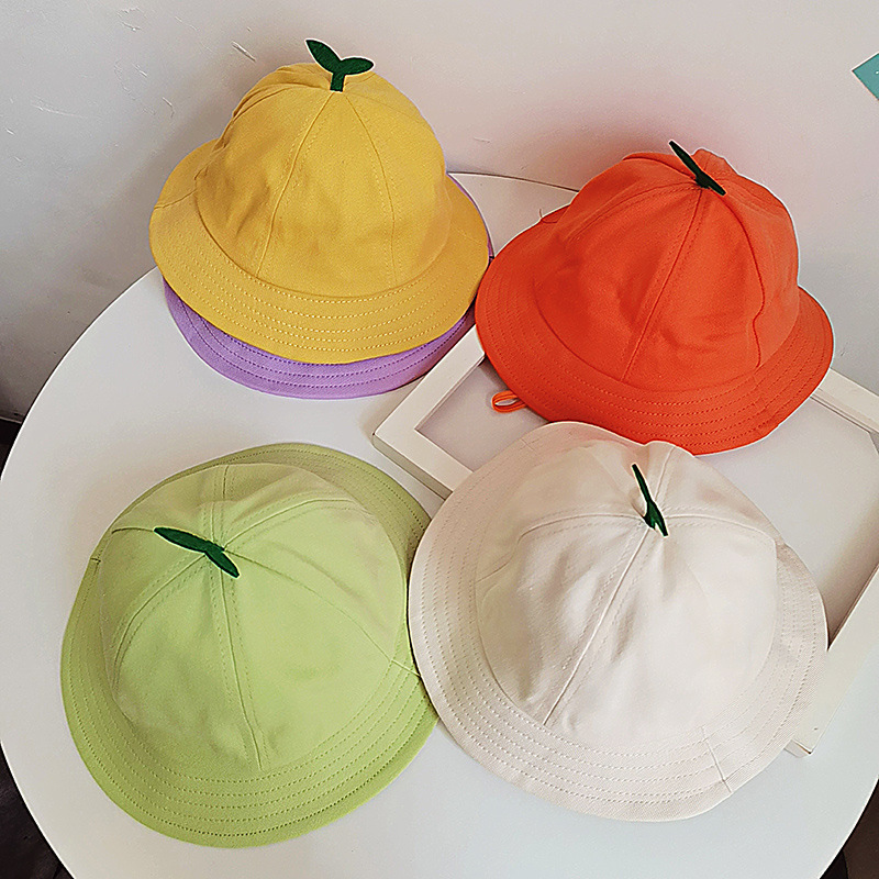 Children's Hat Thin Baby Fisherman Hat Boys and Girls Baby Spring and Autumn Kindergarten Small Yellow Hat Cute Sun Hat Trendy