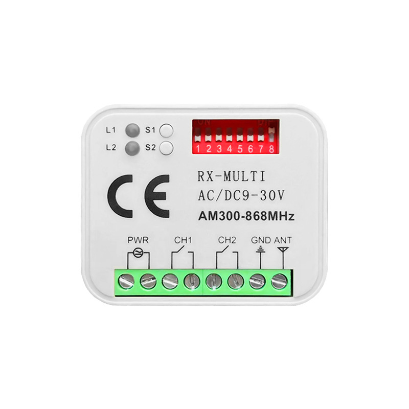 Cross-Border 300-900m multi-frequency universal remote control receiver universal garage door receiver two-channel control