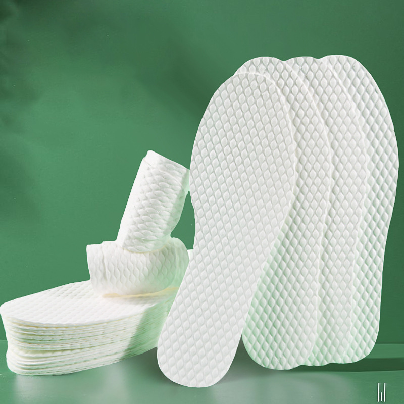 Disposable insole wood pulp insole sweat-absorbent summer sports breathable men and girls military training disposable wholesale thin insole