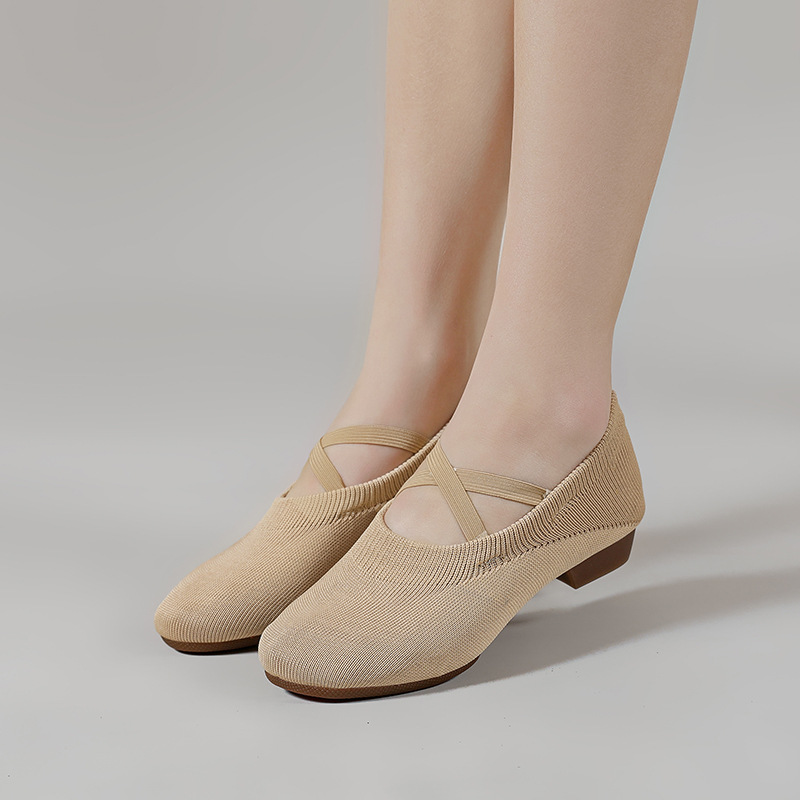 Dancing Shoes Female Adult Outdoor Square Ballet Shoes Sapiro Dance Shoes with Soft Sole Dancing Shoes Body Training Shoes