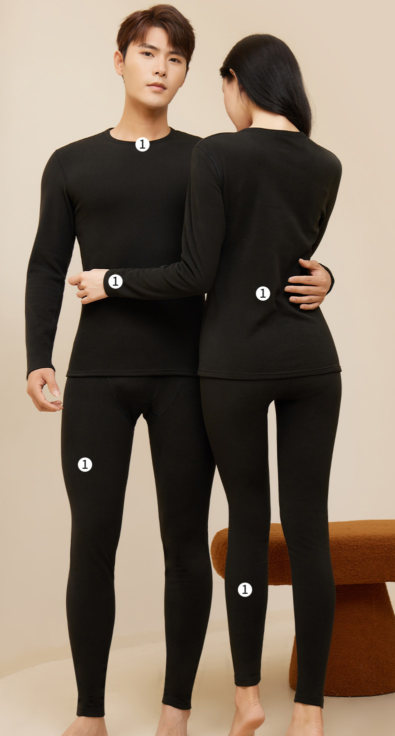 Nieuwe kasjmier zijde thermisch ondergoed pak herfst en winter AB oppervlak heren en dames De fluwelen geborstelde herfstkleding lange broek onderkant shirt_voghion.com