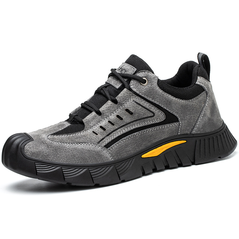 Cross-border fleece-lined Labor Protection Shoes Steel Toe Safety Protection Shoes Anti-smashing and Anti-stab Light Anti-splash Labor Protection Men's Shoes