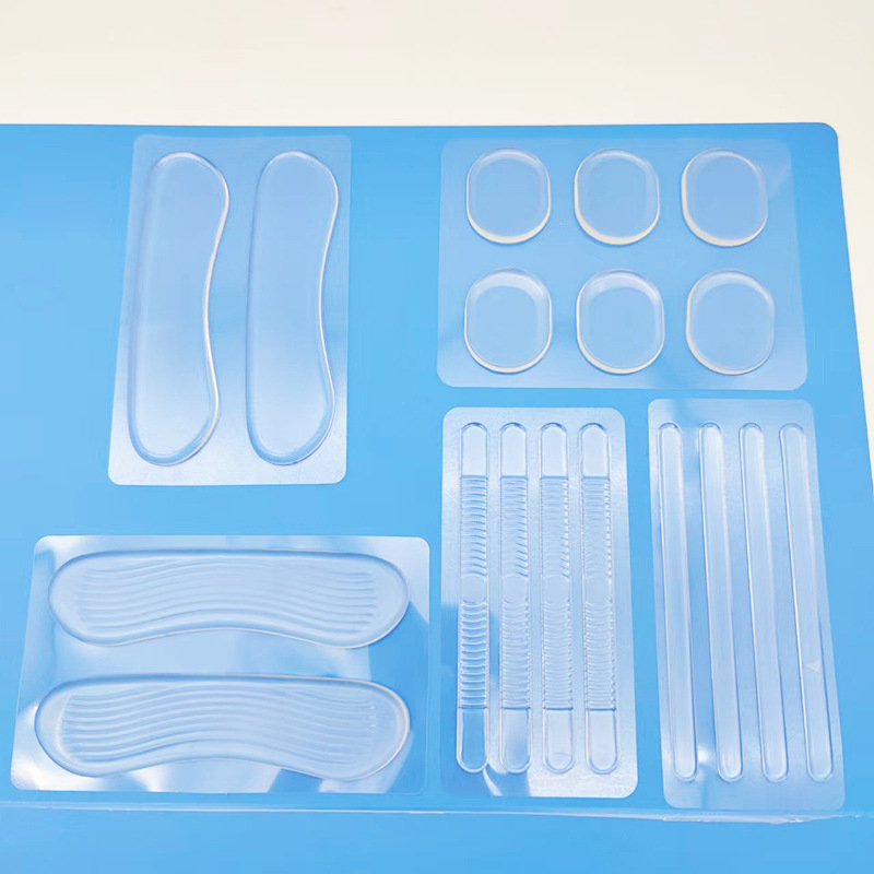 Heel Paste Transparent Silicone Anti-abrasion Foot Paste Strip Paste Small Round Paste Anti-pain Massage Half Size Paste PU Foot Heel Paste