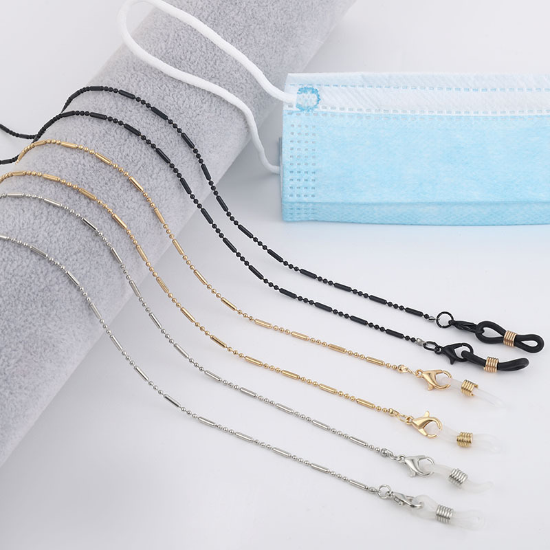 Fashion Japanese-Korean Style Simple Women's Personality Alloy Gold-plated Silver Elegant Glasses Chain Anti-drop Glasses Mask Chain