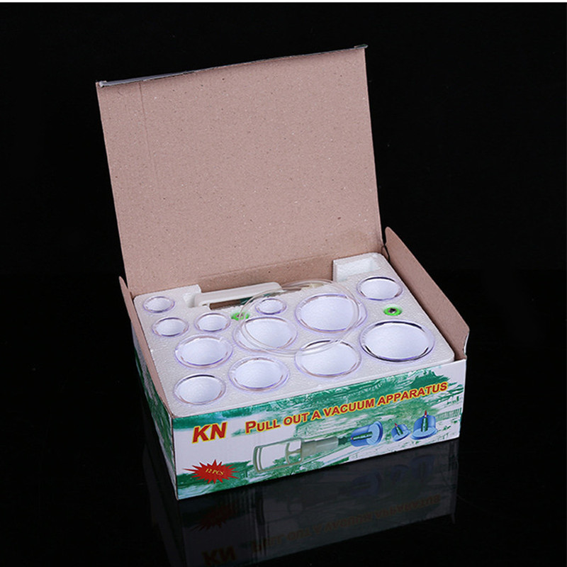 Foreign trade cupping device English packaging 12 cans foam version Kangnian vacuum extractor jar factory direct non-glass jar