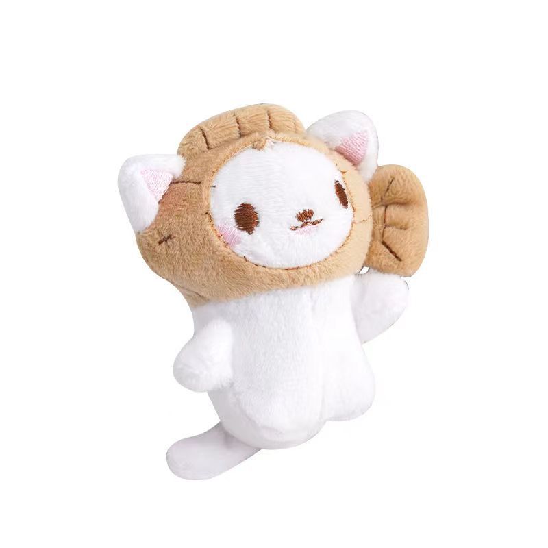 Internet Celebrity Explosions Snapper Burned Cat Pendant Keychain Plush Doll Women's Backpack Hanging Bag Accessories Doll