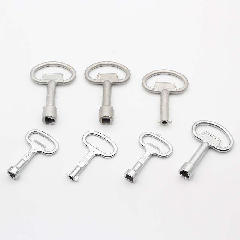 MS705 series square triangle key toolbox elevator door water meter box lock 816 stainless steel key