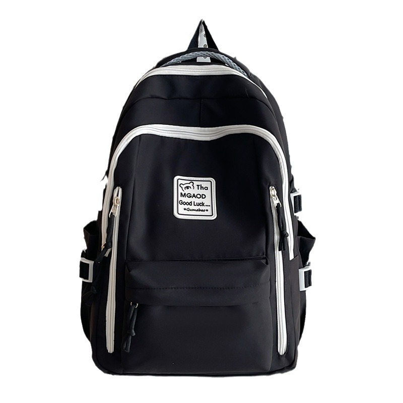 New Large Capacity Backpack Women's Japanese Style Color Contrast Trendy Brand College Student Schoolbag Casual Travel Bag Computer Bag