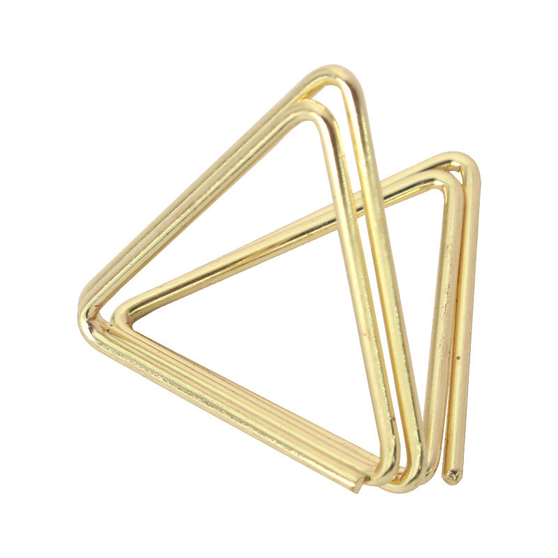 Source factory metal business card holder double-layer three-dimensional card holder triangle note clip wedding explosions desktop ornaments
