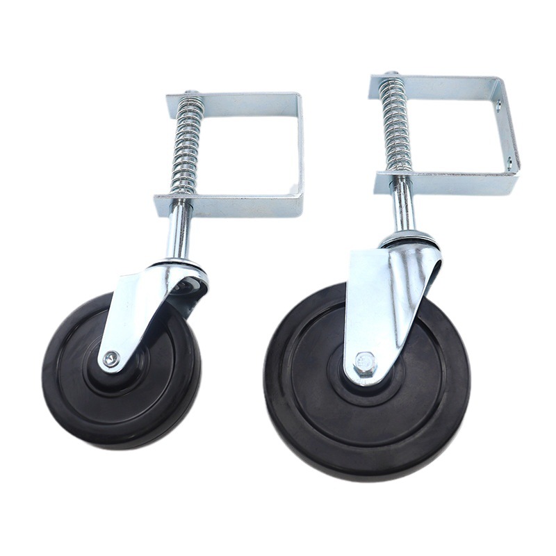 4 inch 5 inch courtyard load-bearing support bottom wheel mute caster shock absorber wheel lifting telescopic gate spring wheel universal wheel