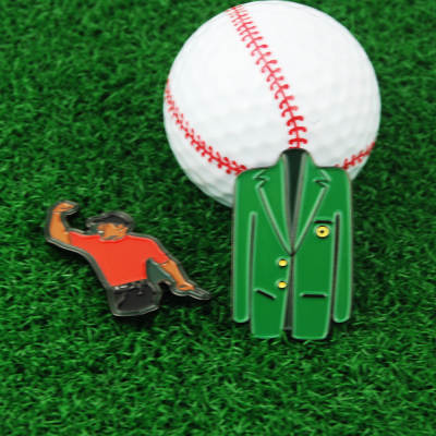 New spot metal manganese steel hat clip with Tiger Woods and green jacket ball mark mark marker