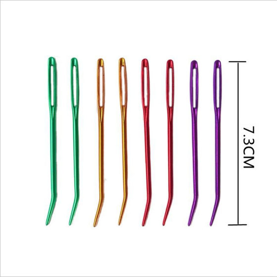Elbow Aluminum Sweater Needle Wool Threader Sweater Suture Needle Big Eye Curved Needle Elbow Aluminum Sweater Needle