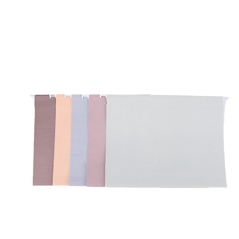 Thickened hanging hanging hanging clip hanging file classification clip hook folder Morandi color A4 hanging clip student collection
