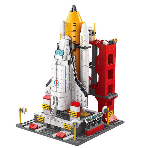 Lele Brothers Building Blocks Compatible Lego Toys Children's Puzzle Assembled Car Boys Space Shuttle Model Puzzle