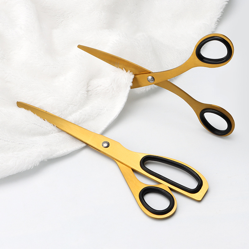 Nordic Scissors Asymmetric Scissors Golden Office Scissors ins Opening Cutting Festive Scissors