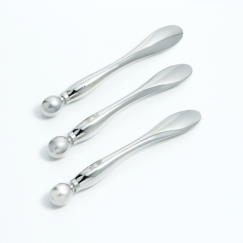 Hot metal eye massage stick double-headed face cream spoon pick stick beauty stick essence import stick apply eye cream stick