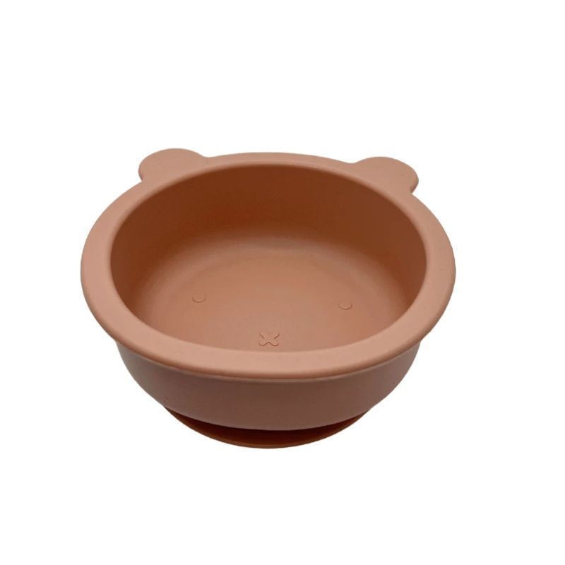 Silicone suction bowl high temperature resistant tasteless children's tableware baby complementary bowl platinum silicone complementary tableware wholesale