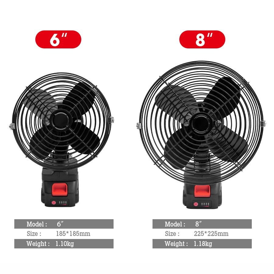 Camping Artifact Rechargeable Large Capacity Electric Fan Outdoor Lithium Electric Fan Portable Makita Interface