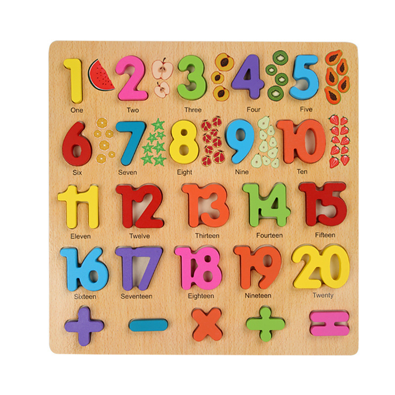 Special promotion hot selling children's early education puzzle number letter shape puzzle case cognitive manufacturers wholesale