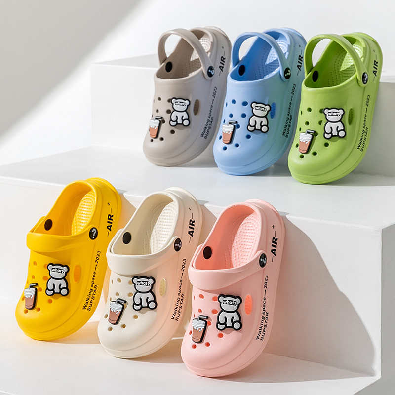 Children's Slippers Summer Girls Non-slip Boys Baotou Children Soft Sole Cave Shoes Baby Slippers Wholesale