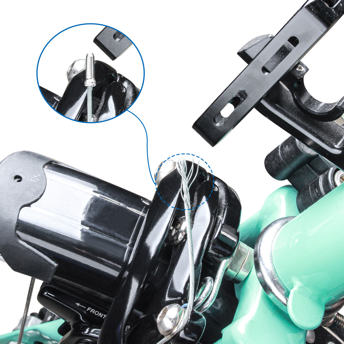 MUQZI mountain road bike line tail cap variable speed brake line core cap inner wire sleeve aluminum alloy silver