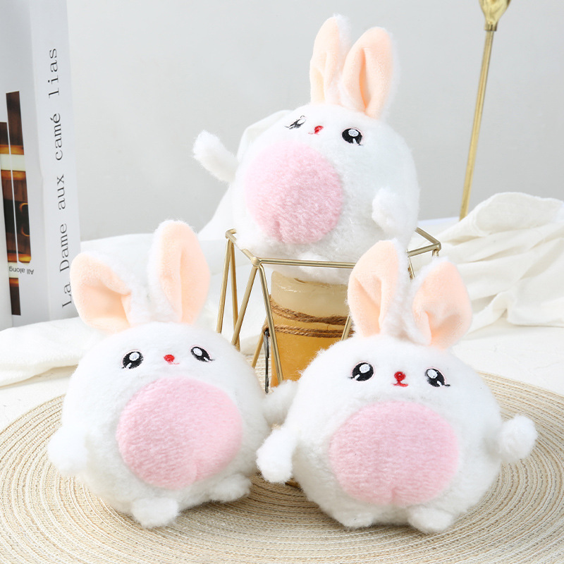 Baby rabbit pendant pink cute bunny Plush Backpack keychain Internet celebrity plush birthday small gift wholesale