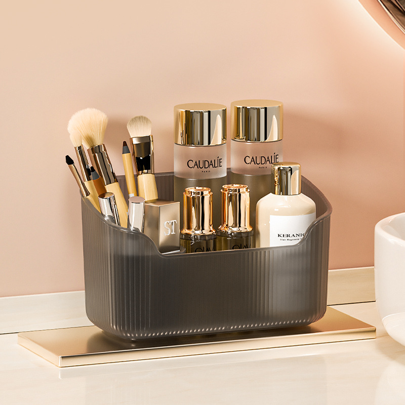Desktop Storage Cosmetic Box Bathroom Desktop Mirror Cabinet Storage Box Cosmetic Wash Desk Bathroom Countertop Filing Box