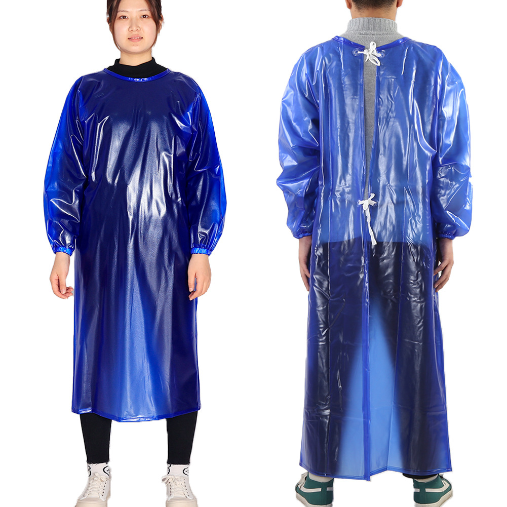Waterproof oil-proof coat wear-resistant apron chemical stone slaughter aquatic food aquatic labor protection long sleeve apron