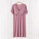 Pregnant Women's Dress Home Pajamas Fashion Postpartum Nursing Nightdress Summer Thin Feeding Short Sleeve Large Size Mid-length