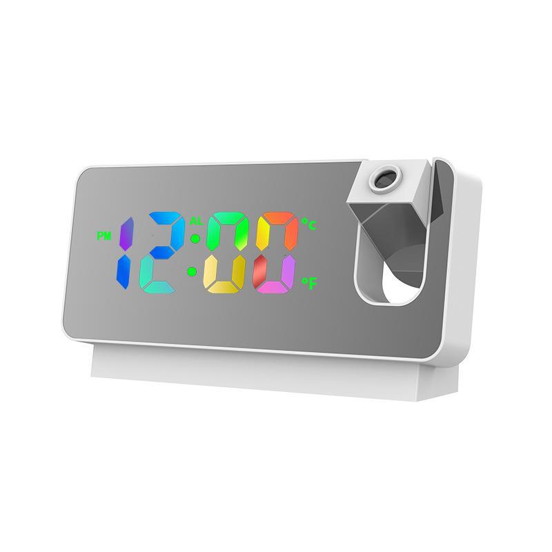 Multifunctional Creative Alarm Clock Mute Internet Celebrity Promotional Color Screen Projection Alarm Clock