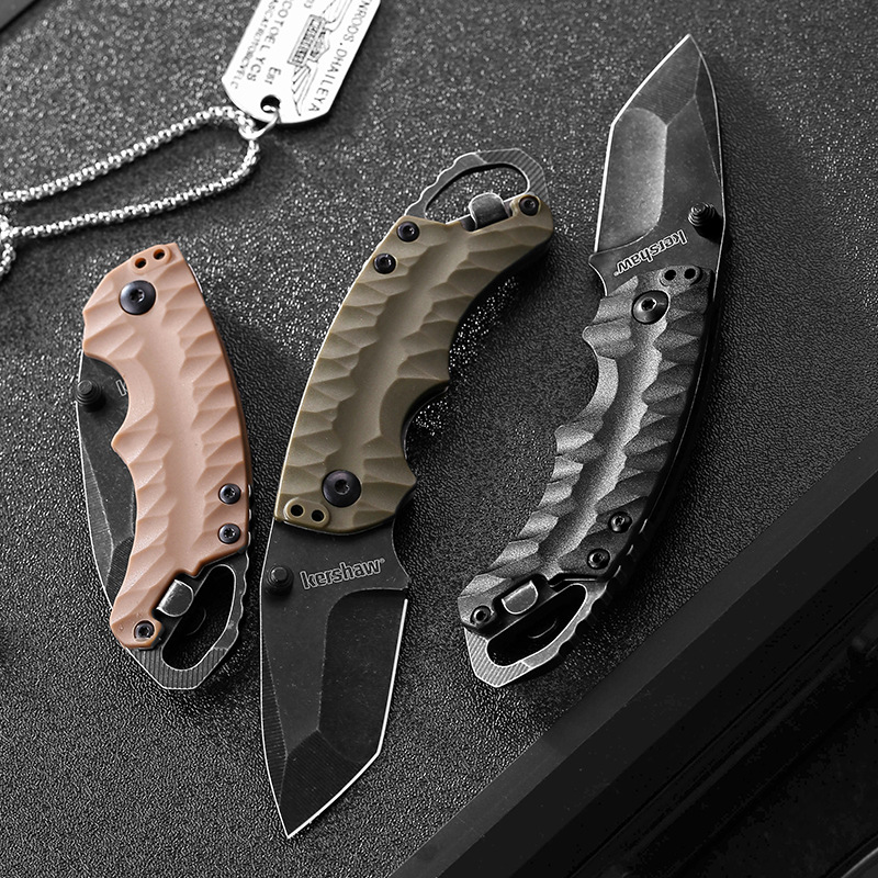 kershaw factory direct outdoor camping portable survival self-defense portable mini fruit knife folding knife