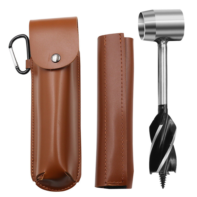 Outdoor survival drill woodworking hand drill camping handmade drill bit stick drill Wood drilling firewood splitting tool suit