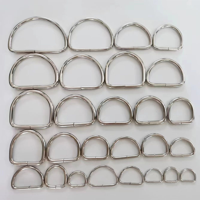 Supply barrel plated iron D-shaped buckle iron D-shaped buckle iron D-shaped buckle semi-circular metal ring D-shaped ring bag buckle clothing Auxiliary