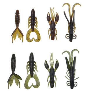 Special-shaped worm shrimp-shaped warworm curly tail AliExpress crayfish/ghost shrimp/flower tail maggots Luya bait soft lure