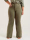 Europe and the United States cross-border new slim-fit stretch fashion solid color fur edge flared pants women's jeans