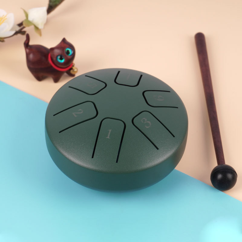 Mini ethereal drum 3.8 inch 6-tone steel tongue drum educational toys children's percussion instruments source factory cross-border exclusive