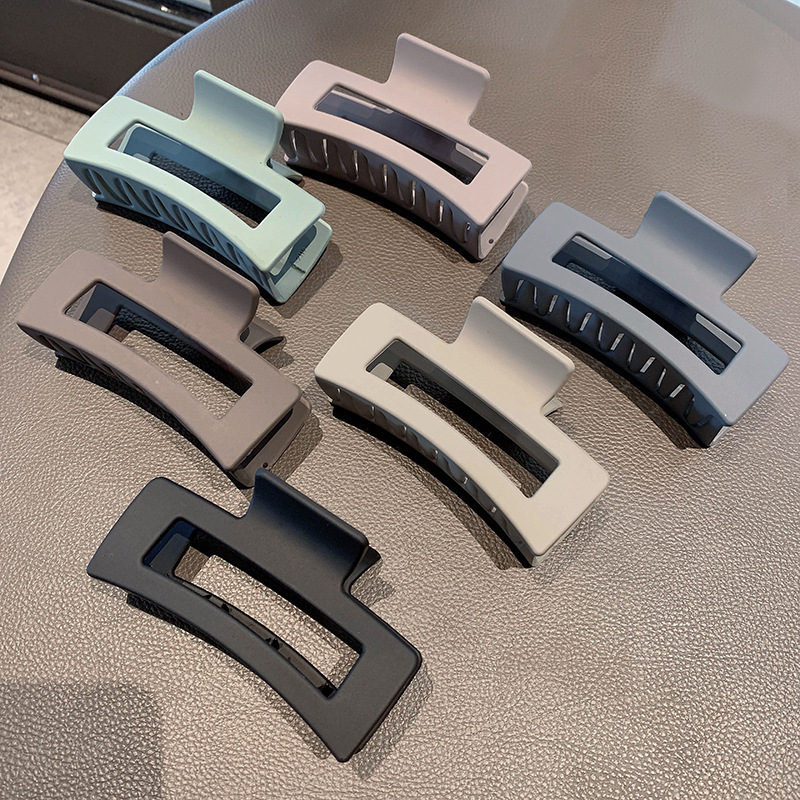 Korean ins Hair Grab Square Clip Headwear Hairclip Back Head Simple Elegant Large Grab Clip Bath Shark Clip