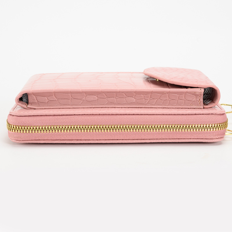 2023 New Fashionable Mobile Phone Bag Korean Style Fashionable Large Capacity Double Layer Wallet Multi-function Women Crossbody Bag