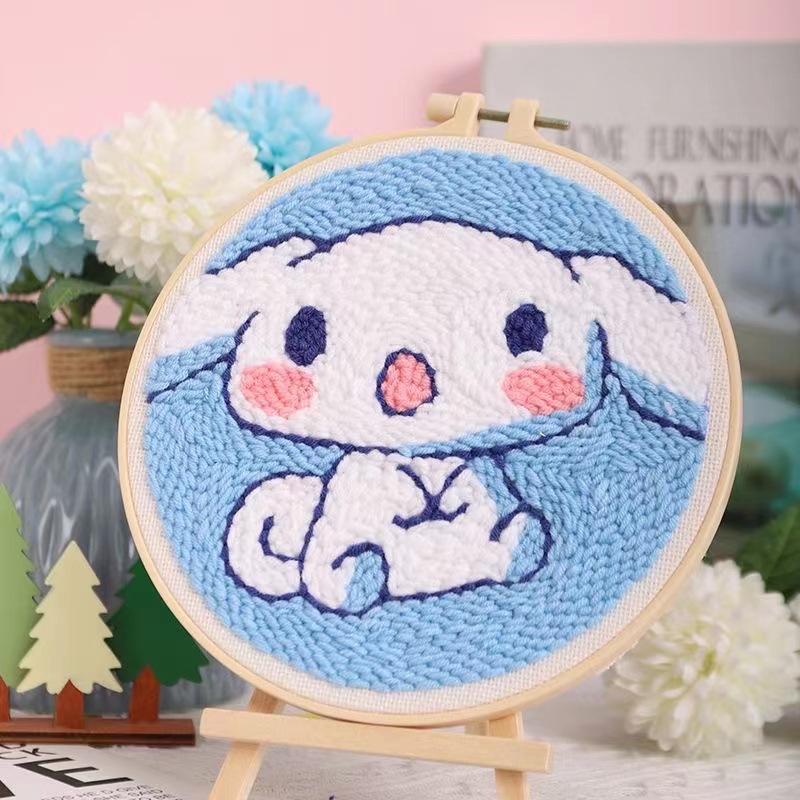 Russian poke embroidery diy handmade embroidery material package needle children beginner poke decorative painting Wool painting