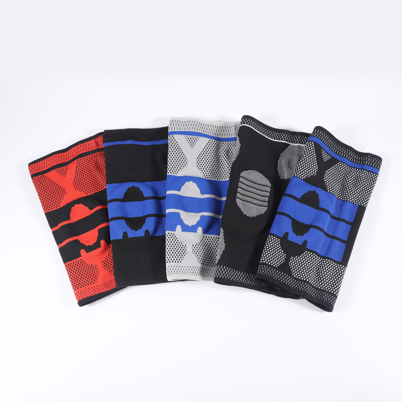Silicone Leg Protector Mountaineering Fitness Riding Protector Ball Knee Protector Nylon Knitted Sports Outdoor Products Wholesale